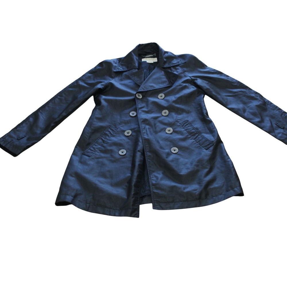 Michael Kors Women Jacket Black Trench Coat Lightweight Rain Jacket XS/P no belt - Picture 2 of 9